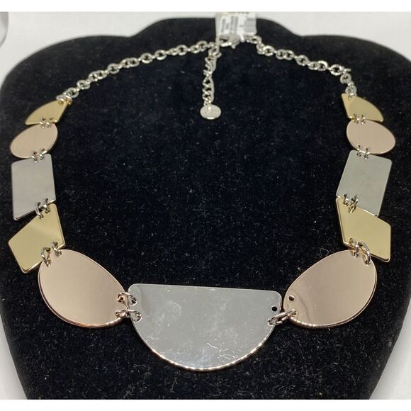 Alfani Tri-Tone Sculptural Statement Necklace, 20" + 3" MSRP $44.50 CP790 - Picture 1 of 3